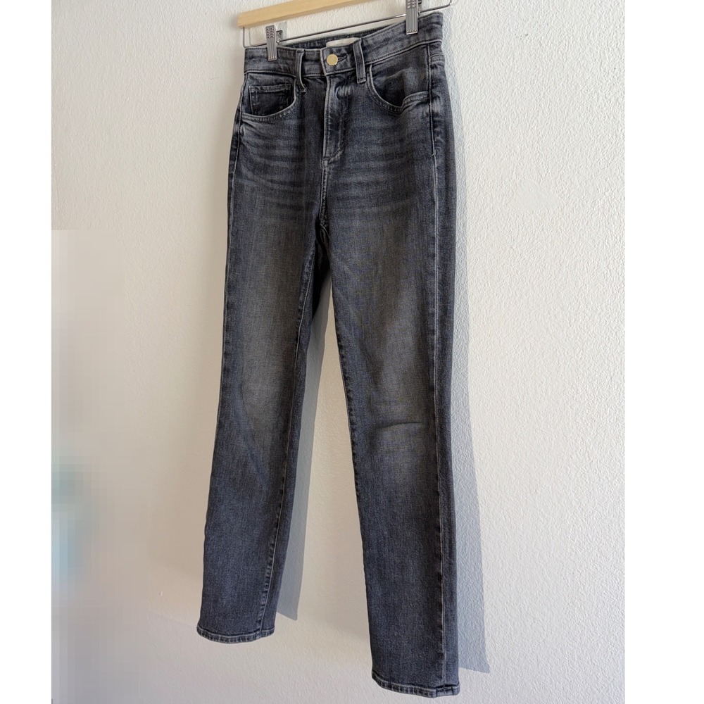 Favorite Daughter Seattle‎ Grey The Erin High Rise Straight Leg Jeans Size 24 - Picture 3 of 10